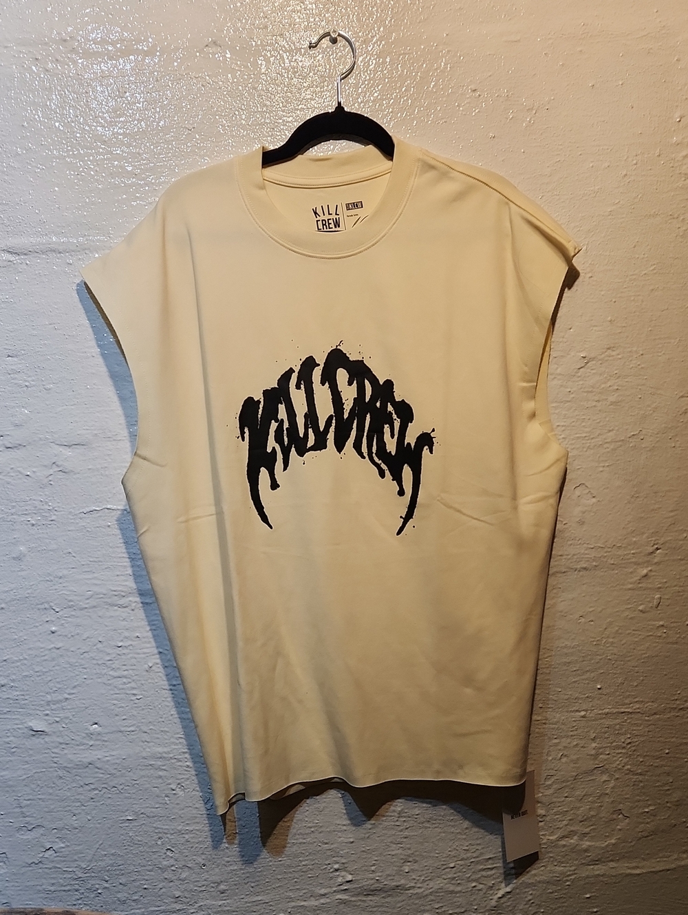 Kill Crew Cream Sleeveless Graphic Tank with Black Logo